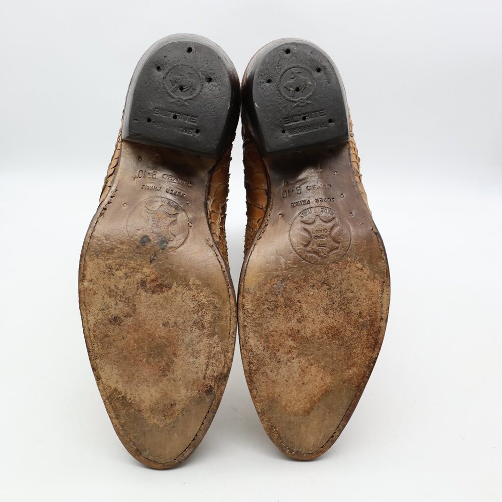 Tony Lama 8113 Exotic Python Brown Label Men's Si… - image 8